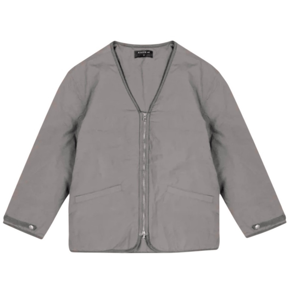 NWT Richie Le Nylon Half Zip Puffy Jacket Chalk Taupe Grey XL